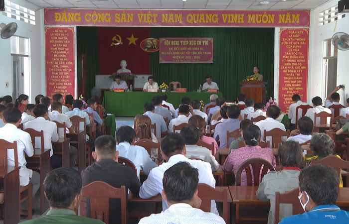 Đoàn Đại biểu Quốc hội Sóc Trăng tiếp xúc cử tri xã Tân Long, thị xã Ngã Năm